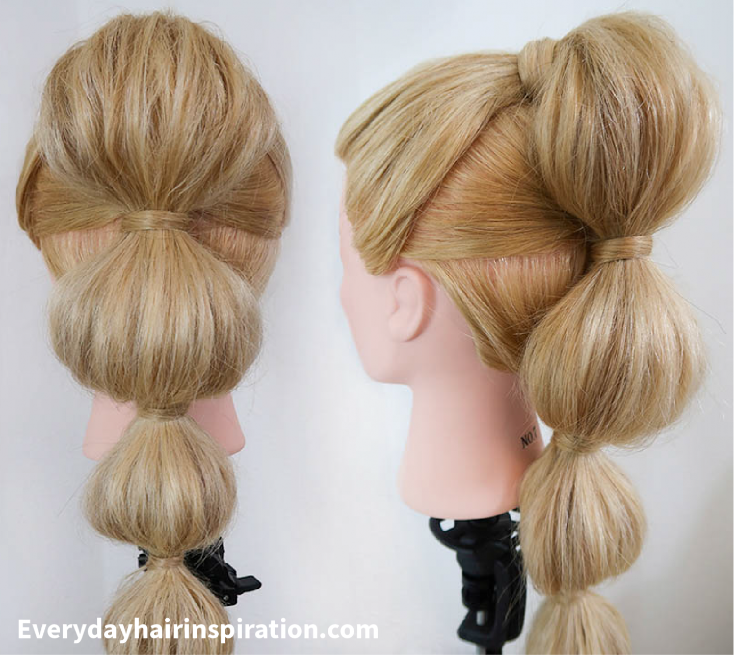 BUBBLE PONYTAIL STEP BY STEP Everyday Hair inspiration