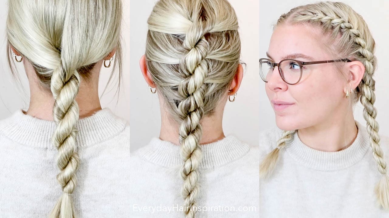 Easy Twisted Braid - Rope Braid For Beginners! - Everyday Hair inspiration